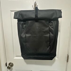 Wayks Black Roll-Top Day Pack Original Backpack in Sleek Black Never Used